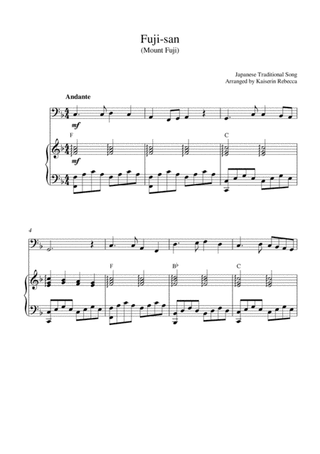 Fuji-san (Mount Fuji) (arr. Kaiserin Rebecca)
