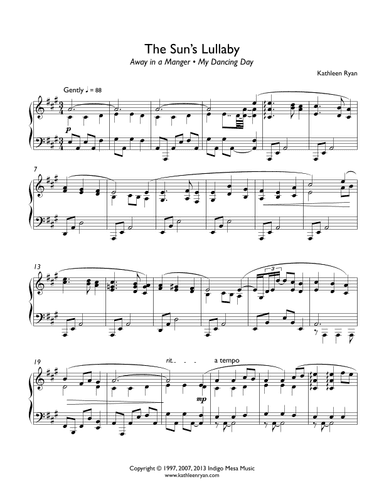 The Sun's Lullaby (Away in a Manger) (arr. Kathleen Ryan)