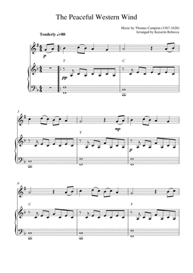 The Peaceful Western Wind (arr. Kaiserin Rebecca)