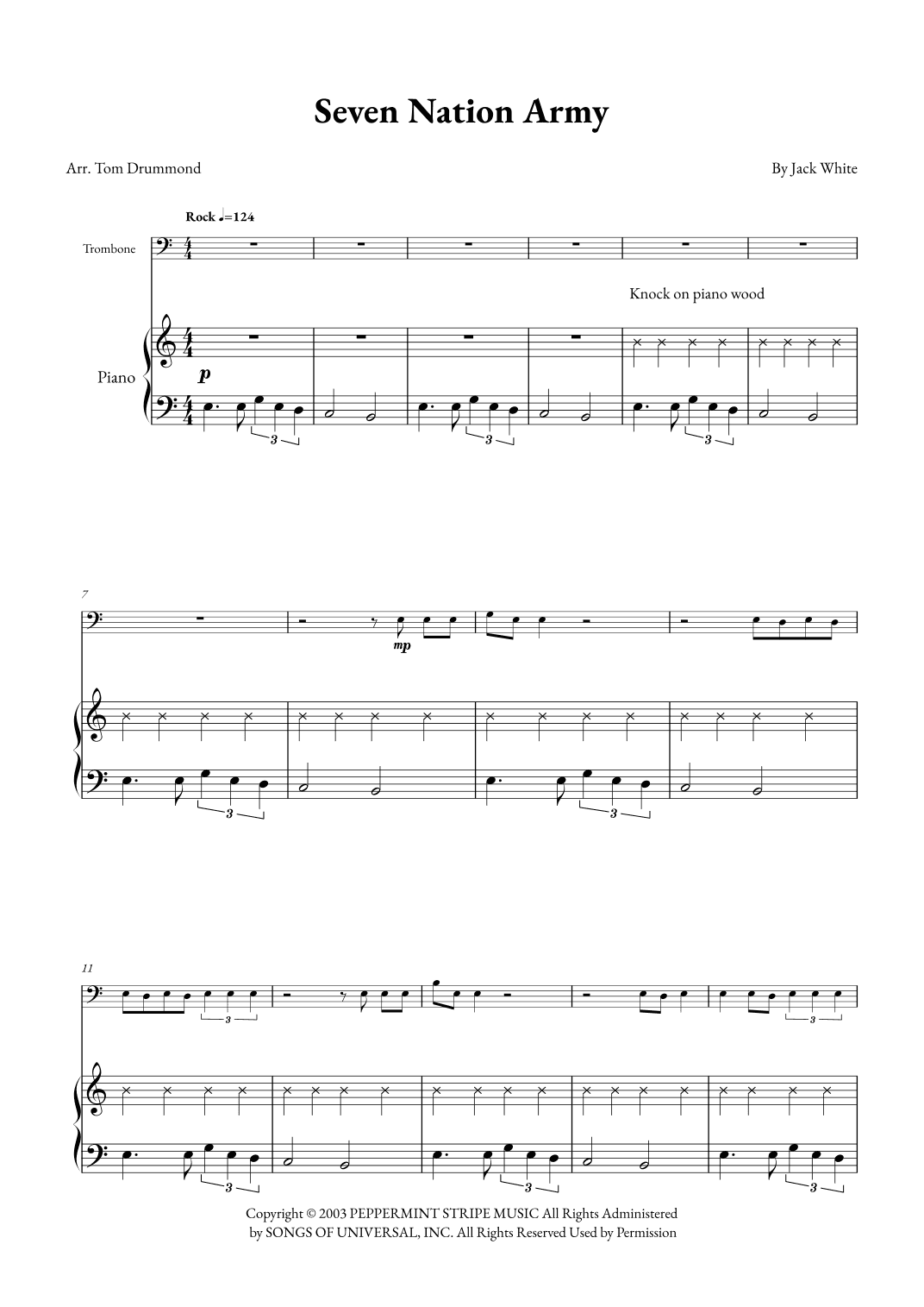Seven Nation Army (arr. Tom Drummond)