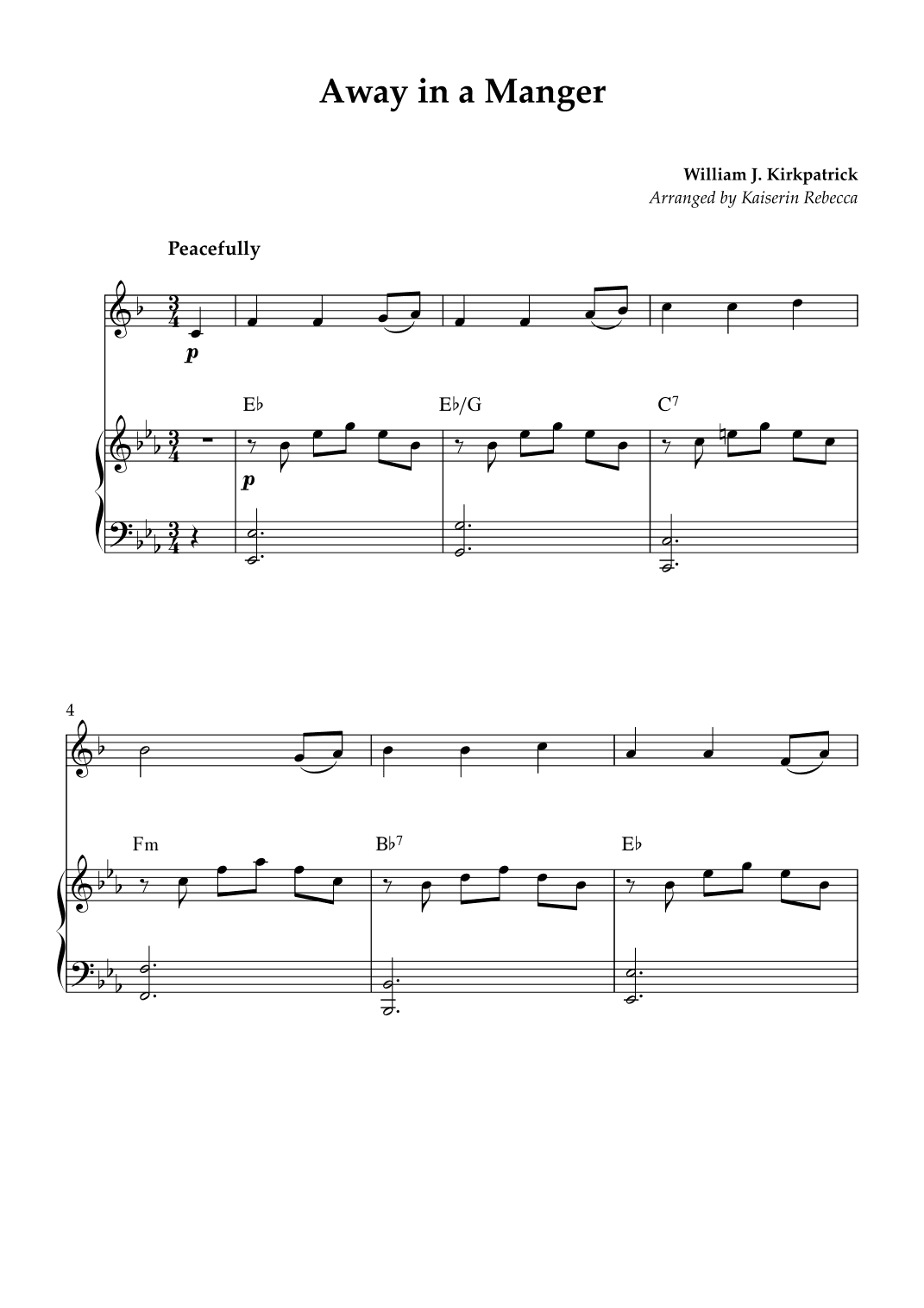 Away in a Manger (arr. Kaiserin Rebecca)