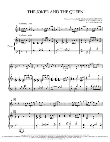 The Joker And The Queen (arr. Whitney Lussier)