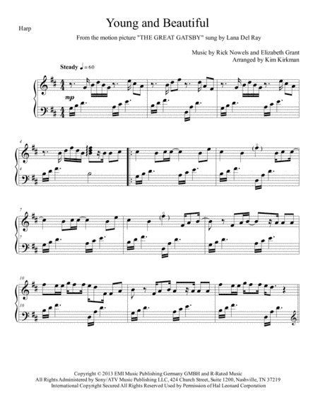 Young And Beautiful (arr. Kim Kirkman)