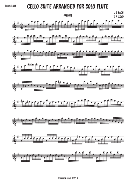 Cello Suite for solo Flute (arr. Darren Lloyd)