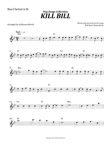 Kill Bill (arr. Guillaume Martin)