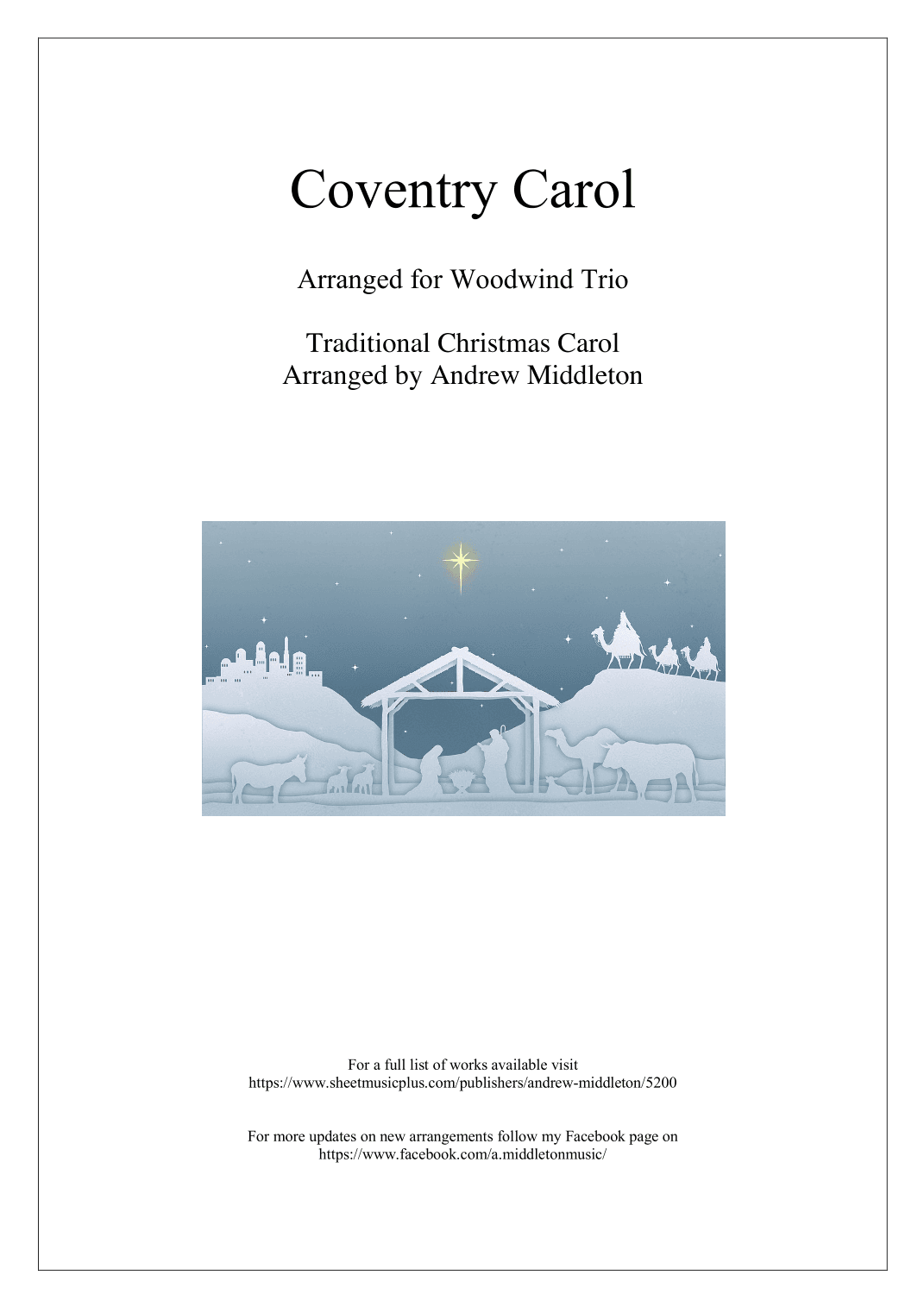 Coventry Carol arranged for Woodwind Trio (arr. Andrew Middleton)