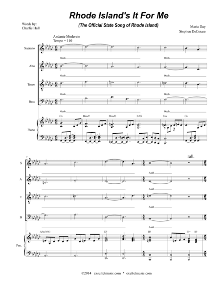 Rhode Island's It For Me (arr. Stephen DeCesare)