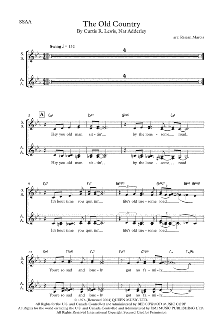 (the Old Man From) The Old Country (arr. Réjean Marois)