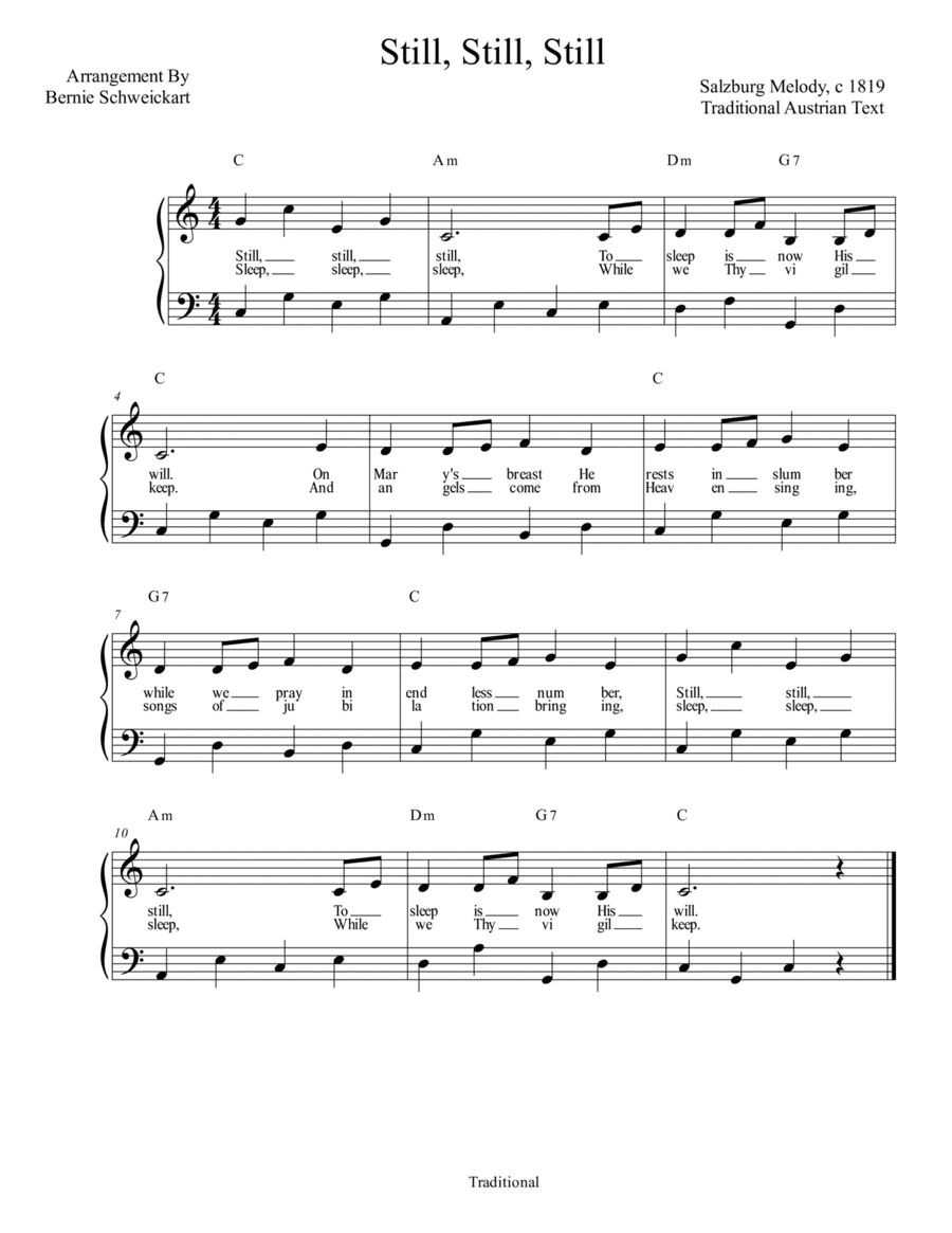 Still, Still, Still (arr. Bernie Schweickart)