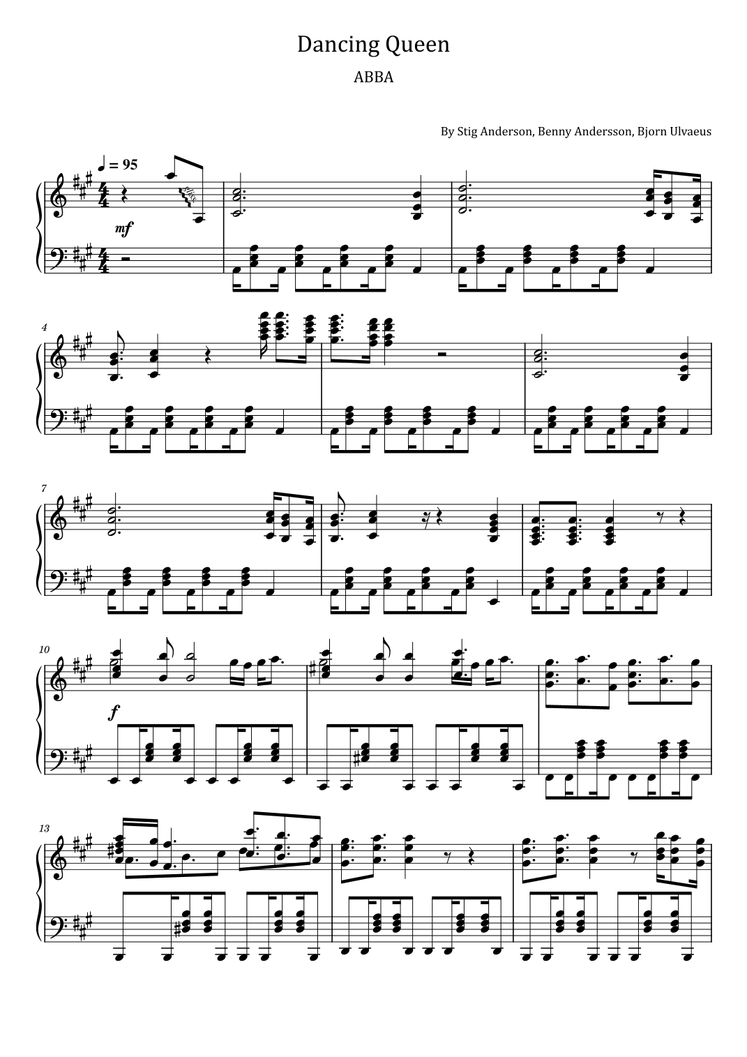 Dancing Queen (arr. poon)
