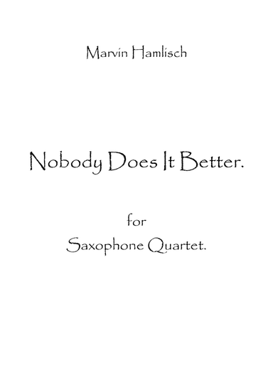 Nobody Does It Better (arr. Spence Bundy)
