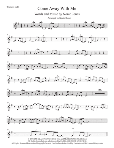 Come Away With Me (arr. Kevin Busse)
