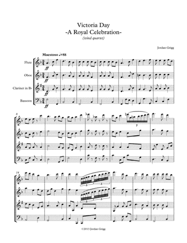 Victoria Day – A Royal Celebration (wind quartet)