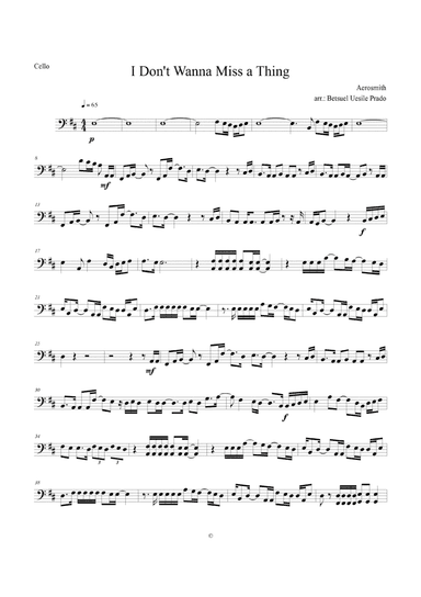 I Don't Want To Miss A Thing (arr. Betsuel Uesile Prado)