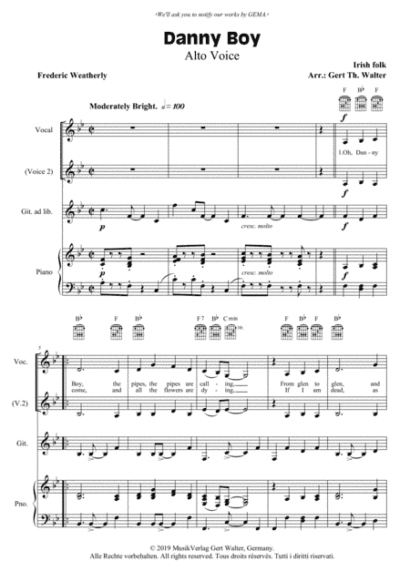 Danny Boy (arr. Gert Th. Walter)