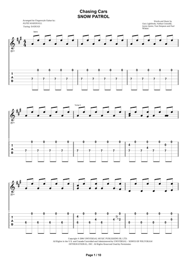 Chasing Cars (arr. Alfie Marshall)