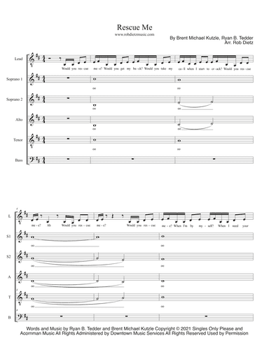 Rescue Me (arr. Rob Dietz)