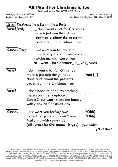 All I Want For Christmas Is You (arr. Ian Dustin)