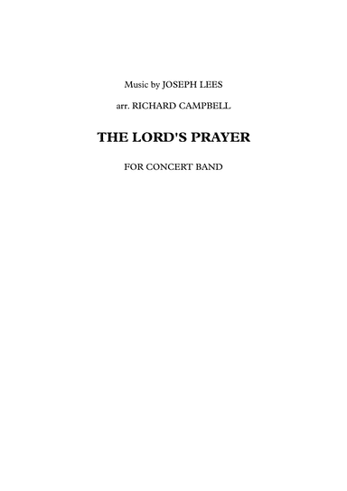 The Lord's Prayer (arr. Richard Campbell)