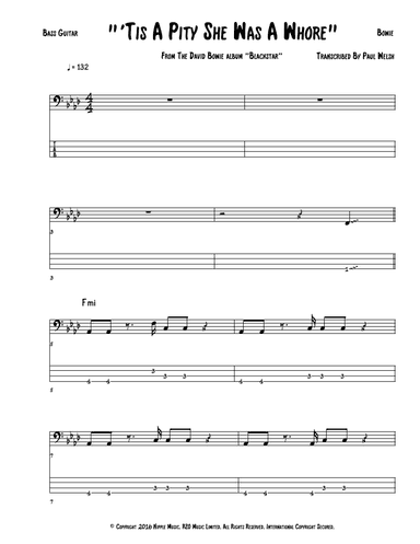 'tis A Pity She Was A Whore (arr. Accubass)
