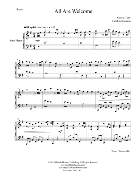 All Are Welcome (arr. Kathleen Henson)