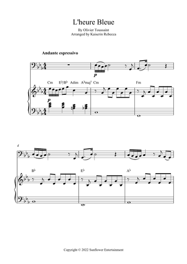 L'heure Bleue (arr. Kaiserin Rebecca)