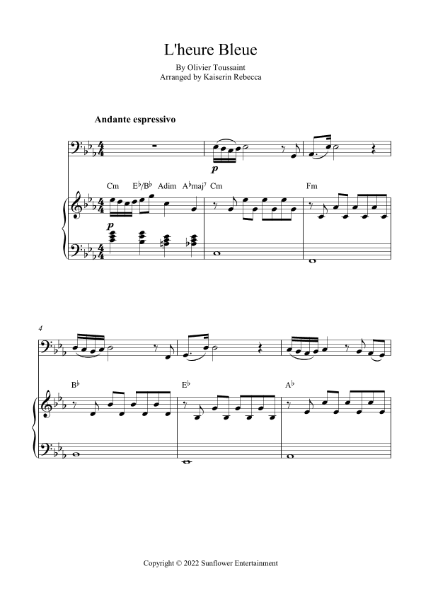 L'heure Bleue (arr. Kaiserin Rebecca)