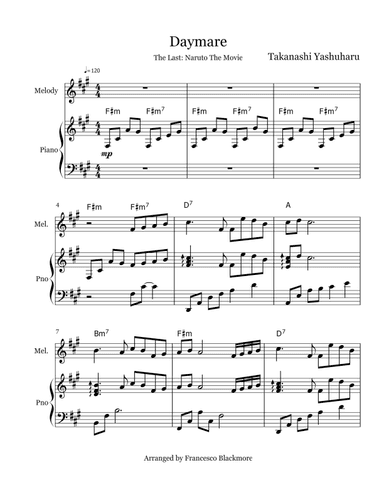 Daymare (arr. Francesco Blackmore)