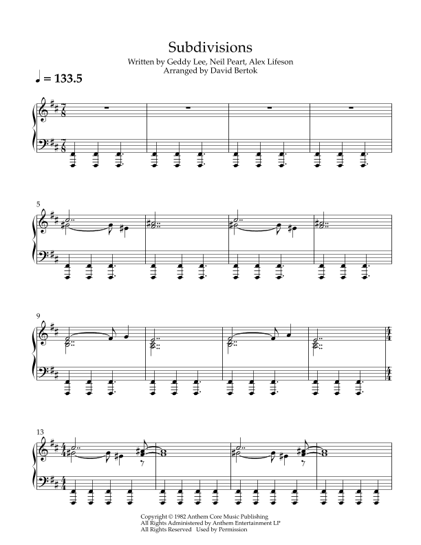 Subdivisions (arr. David Bertok)