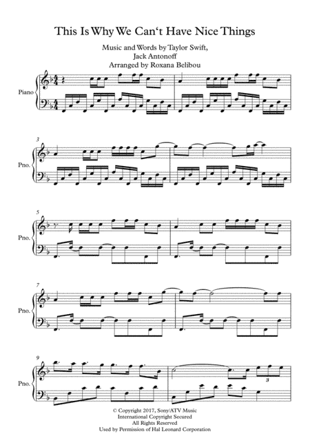 This Is Why We Can't Have Nice Things (arr. Roxana Belibou)