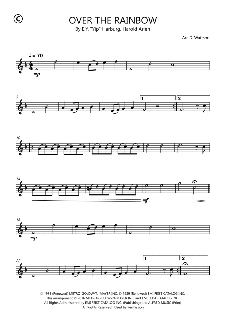 Over The Rainbow (arr. Douglas Wattson)