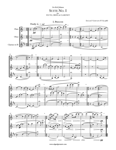 Suite No. I for Flute, Oboe, and Clarinet