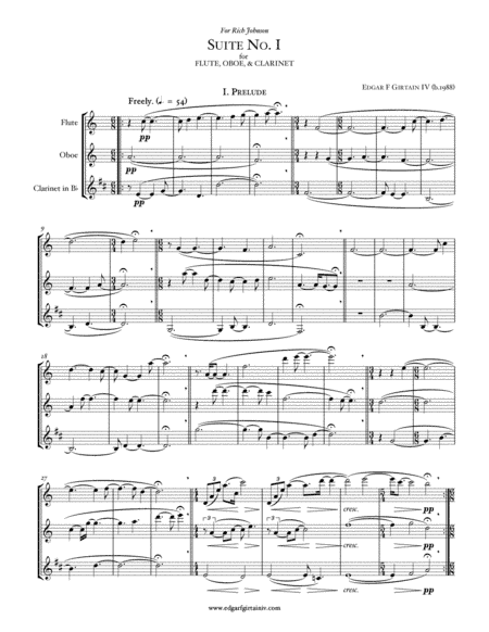 Suite No. I for Flute, Oboe, and Clarinet