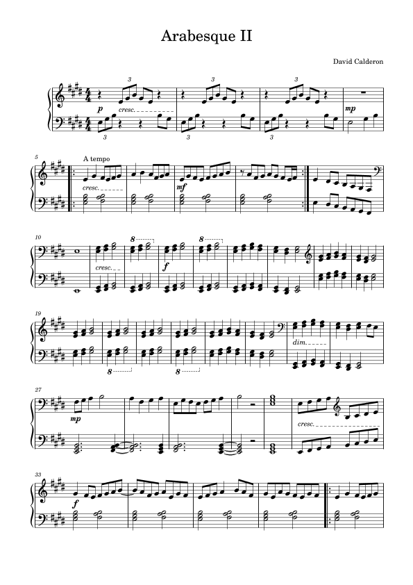 Arabesque II     Opus.1 No.5