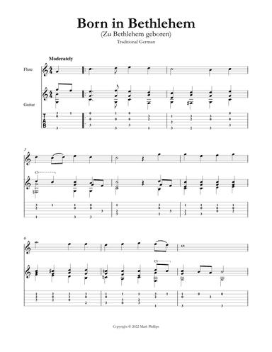 Born in Bethlehem (Zu Bethlehem geboren) (arr. Mark Phillips)