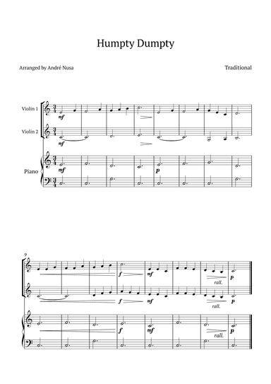 Humpty Dumpty (arr. André Nusa)
