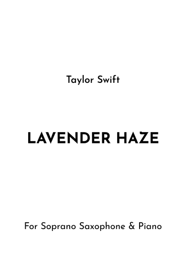 Lavender Haze (arr. Jireh J.)