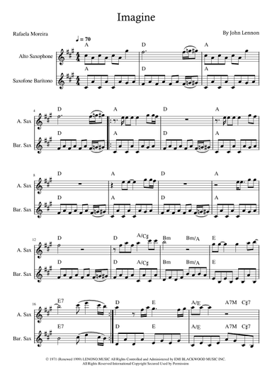 Imagine (arr. Rafaela Moreira)