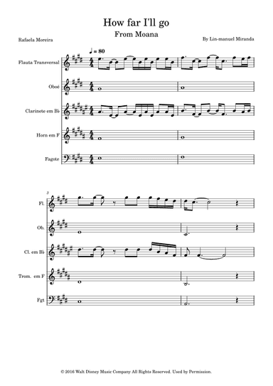 How Far I'll Go (arr. Rafaela Moreira)
