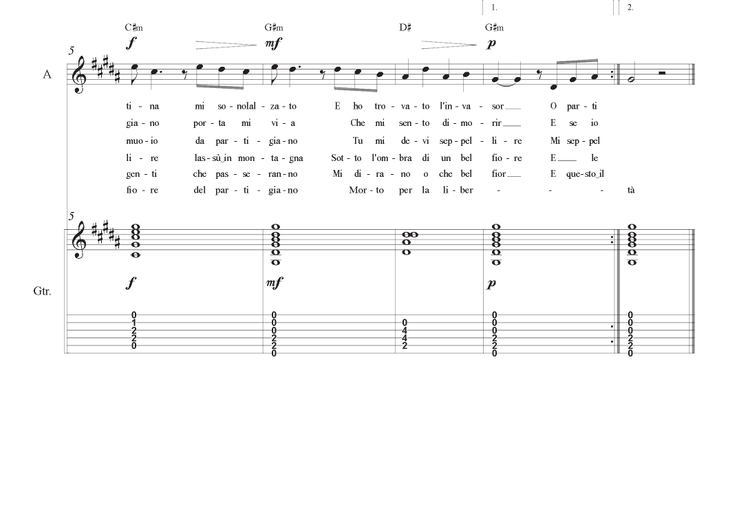 Bella Ciao (arr. Art.o Artaud)