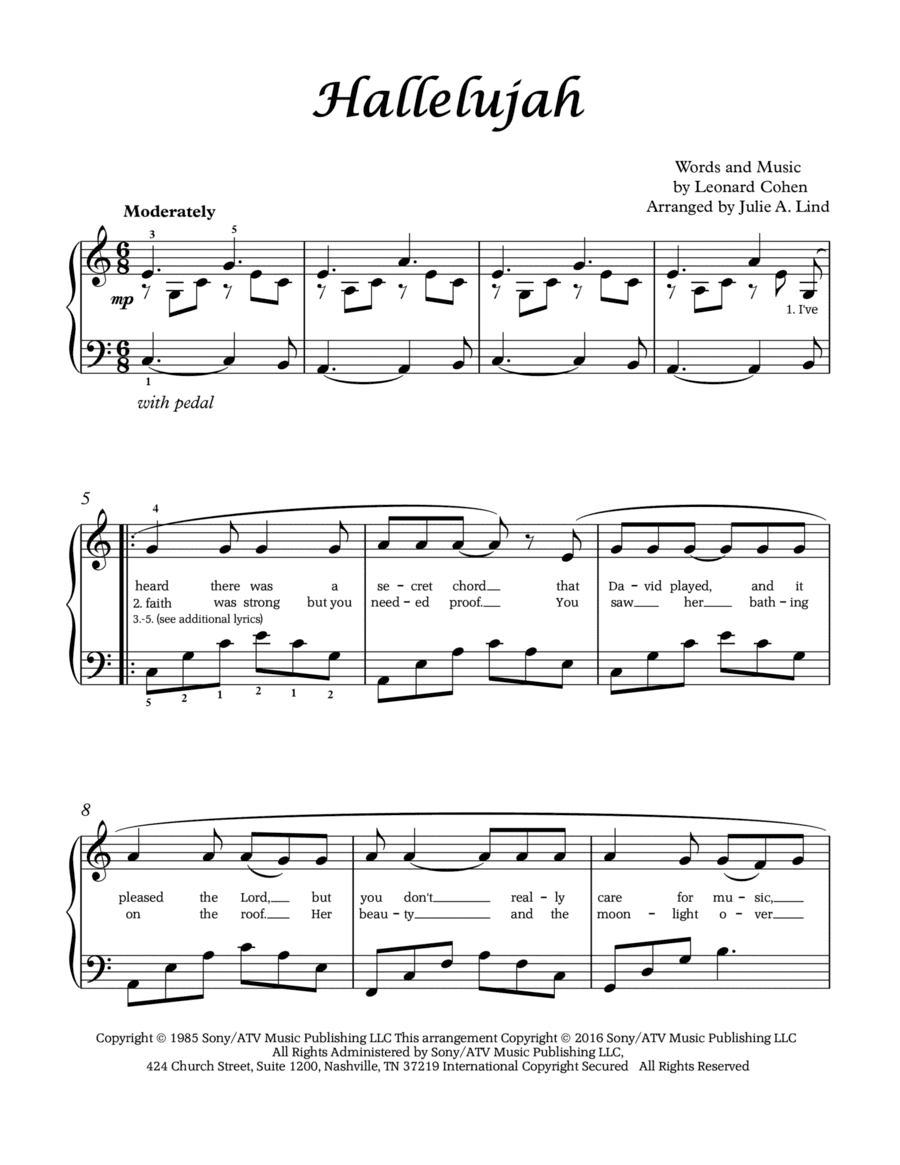 Hallelujah (arr. Julie A. Lind)