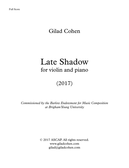 Late Shadow