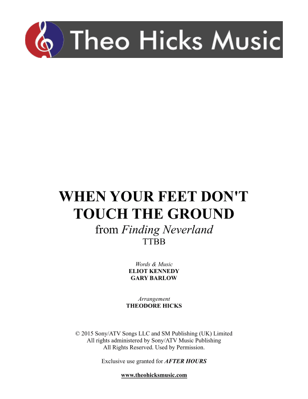 When Your Feet Don't Touch The Ground (arr. Theodore Hicks)