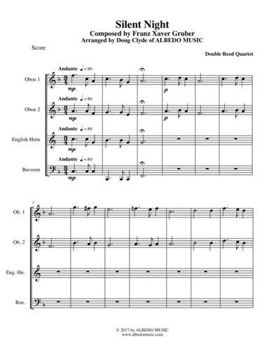 Silent Night for Double Reed Quartet (arr. Doug Clyde)