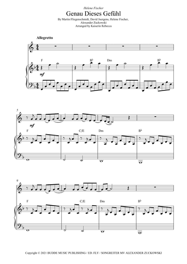 Genau Dieses Gefuehl (arr. Kaiserin Rebecca)