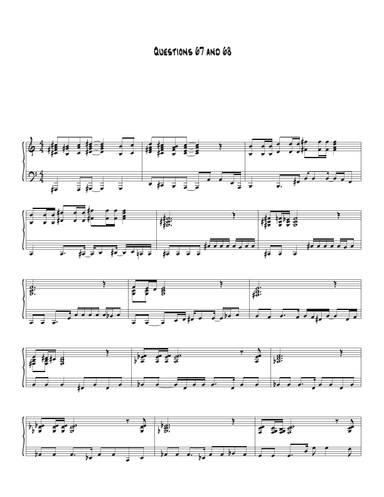 Questions 67 And 68 (arr. Biegler)