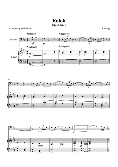 Kulok Op.66 No.1 (arr. André Nusa)