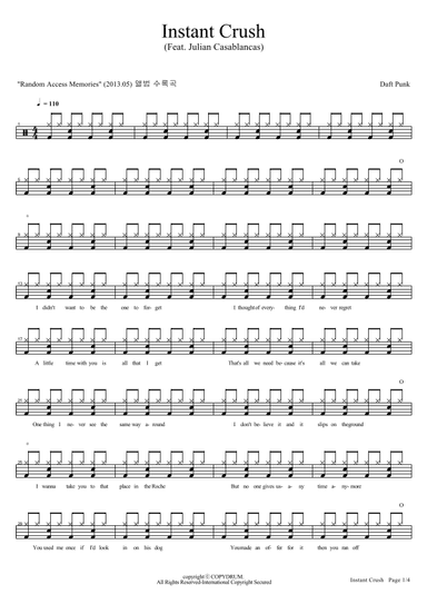 Instant Crush (arr. COPYDRUM)