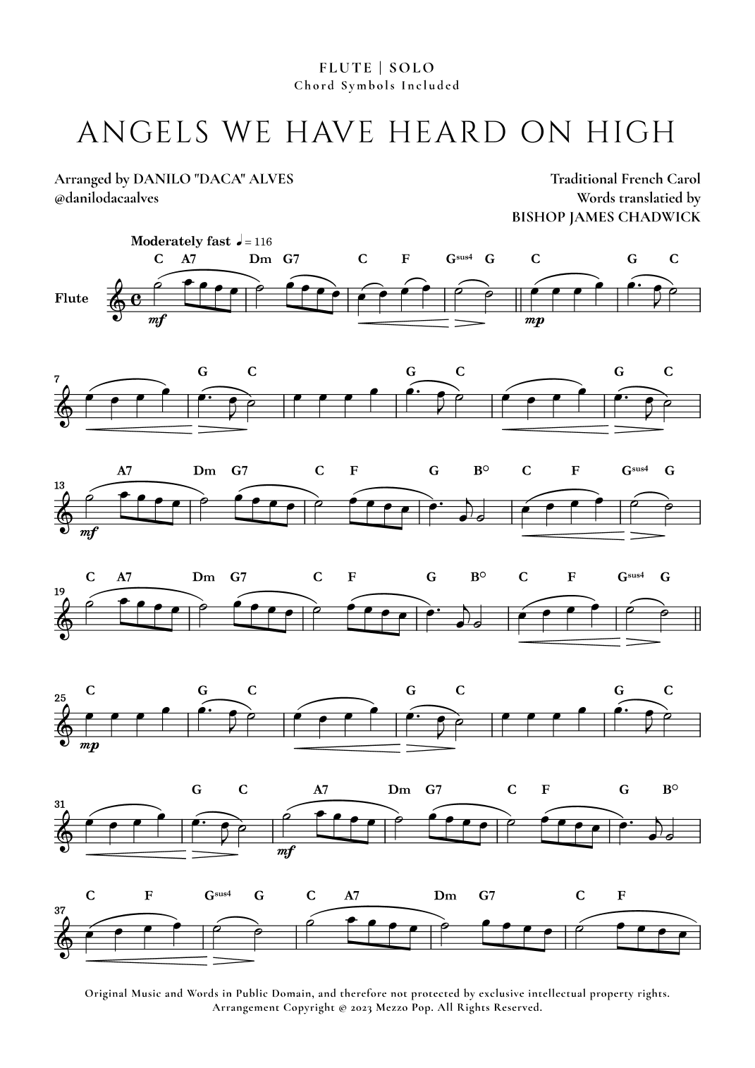 Angels We Have Heard On High (arr. Danilo "Daca" Alves)