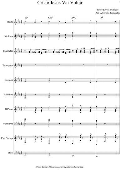 Cristo Jesus Vai Voltar - Score Only (arr. Albertino Fernandes)